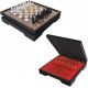 Small Size VIP Wooden Unscratchable Chess Set with Wooden Chess Board Which Has Place for Chess Pieces Inside and Chess Pieces for Adults and Kids, Family, Friends, Game Nights