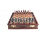 Medieval British Army Copper Metal Chess Set, Handmade Adult Chess Set, Handmade Figures, Natural Wood Chessboard, Handmade Metal Chess Set, Storage with Lid