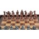 Medieval British Army Copper Metal Chess Set, Handmade Adult Chess Set, Handmade Figures, Natural Wood Chessboard, Handmade Metal Chess Set, Storage with Lid