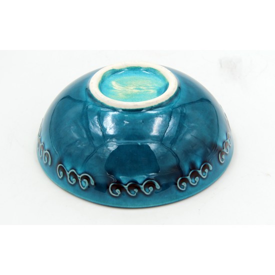 10cm Ceramic Turquoise Bowl