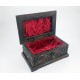 Traditional Turkish Hand Carved Wooden Jewelry Box, Wooden Trunk, Wooden Box, Handmade Lockable Jewelry Box.